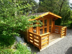 4m x 4m Log Cabin With 1.5m Veranda