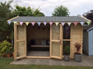 3.6m x 2.4m Apex Side Log Cabins